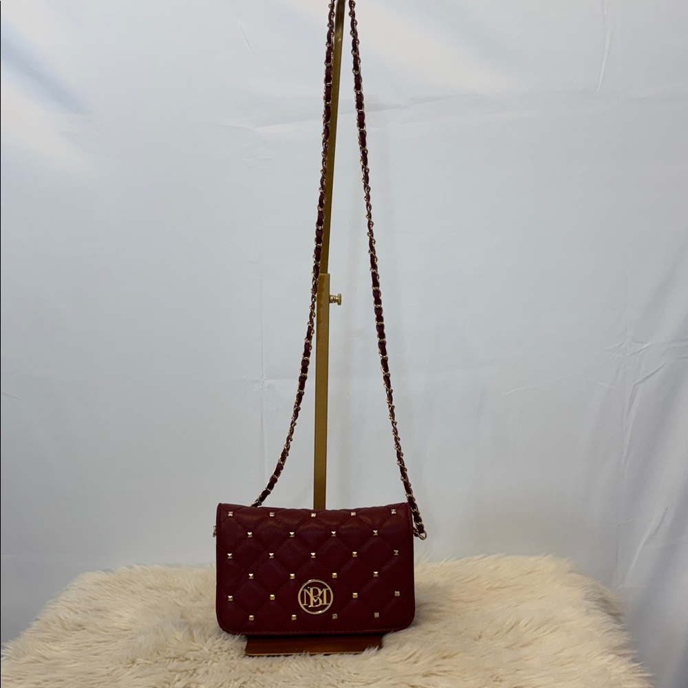 Badgley Mischka Burgundy Crossbody Bag